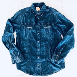 Boss Orange Denim Button Down Shirt - EUC